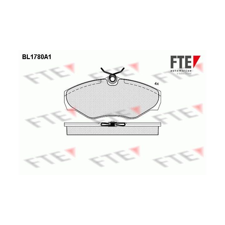 Stabdžių trinkelių rinkinys, diskinis stabdys FTE 9010349