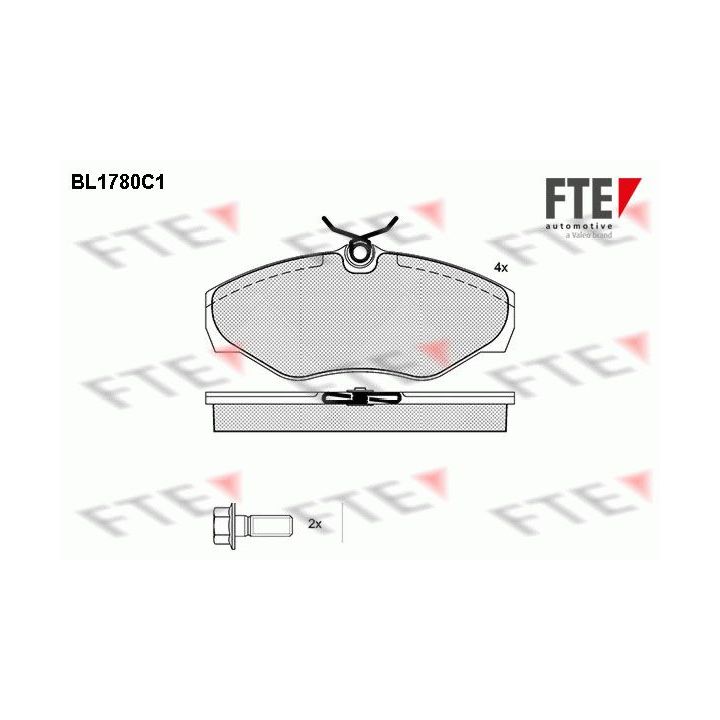 Stabdžių trinkelių rinkinys, diskinis stabdys FTE 9010350