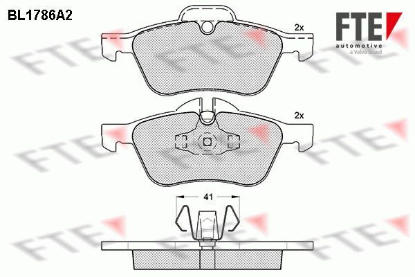 Stabdžių trinkelių rinkinys, diskinis stabdys FTE 9010356