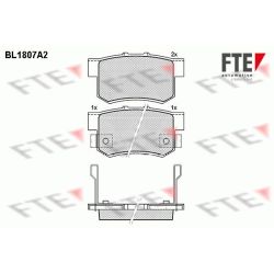 Stabdžių trinkelių rinkinys, diskinis stabdys FTE 9010383