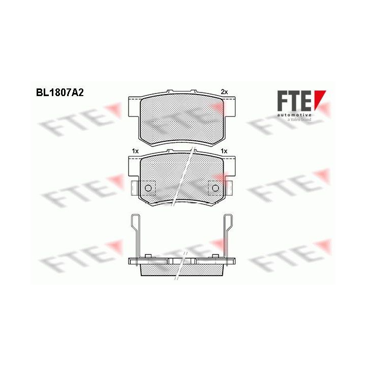 Stabdžių trinkelių rinkinys, diskinis stabdys FTE 9010383