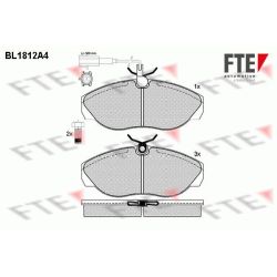 Stabdžių trinkelių rinkinys, diskinis stabdys FTE 9010388