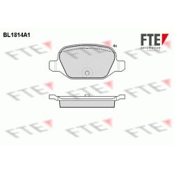 Stabdžių trinkelių rinkinys, diskinis stabdys FTE 9010391