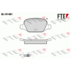 Stabdžių trinkelių rinkinys, diskinis stabdys FTE 9010392