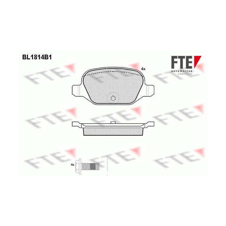 Stabdžių trinkelių rinkinys, diskinis stabdys FTE 9010392