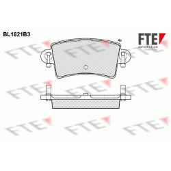Stabdžių trinkelių rinkinys, diskinis stabdys FTE 9010399