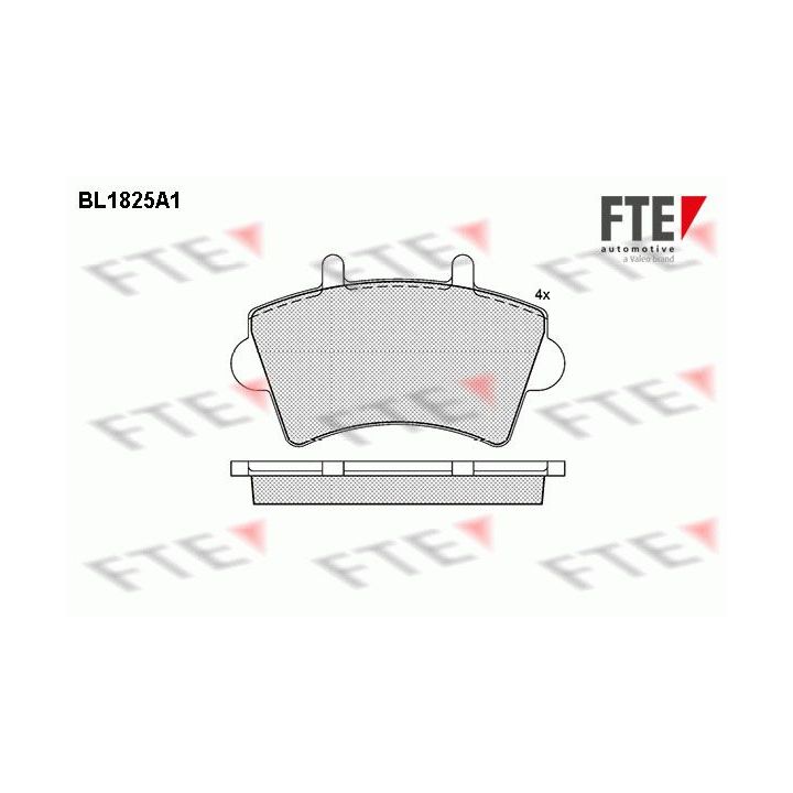 Stabdžių trinkelių rinkinys, diskinis stabdys FTE 9010403