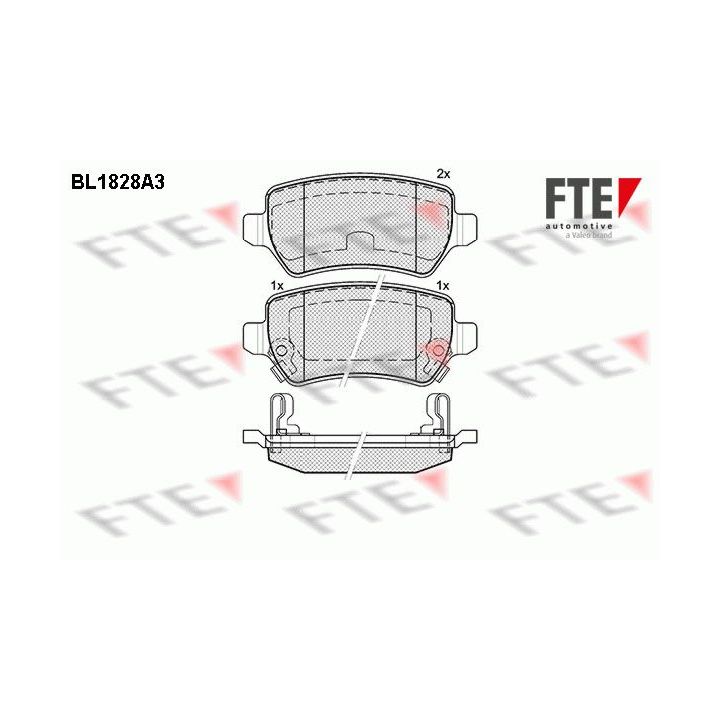 Stabdžių trinkelių rinkinys, diskinis stabdys FTE 9010405