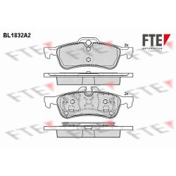 Stabdžių trinkelių rinkinys, diskinis stabdys FTE 9010411