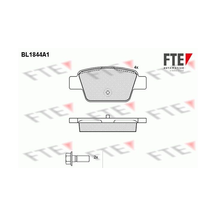 Stabdžių trinkelių rinkinys, diskinis stabdys FTE 9010423