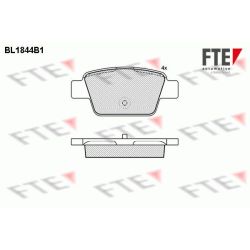 Stabdžių trinkelių rinkinys, diskinis stabdys FTE 9010424