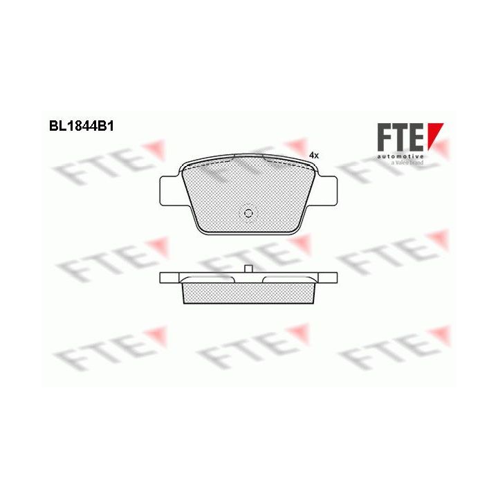 Stabdžių trinkelių rinkinys, diskinis stabdys FTE 9010424