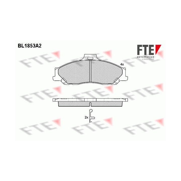 Stabdžių trinkelių rinkinys, diskinis stabdys FTE 9010428