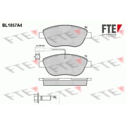 Stabdžių trinkelių rinkinys, diskinis stabdys FTE 9010431