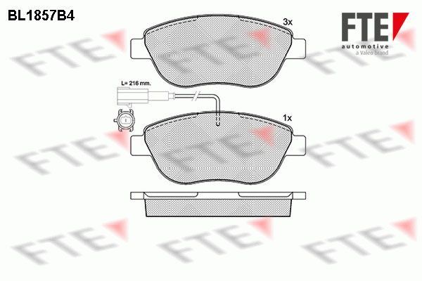 Stabdžių trinkelių rinkinys, diskinis stabdys FTE 9010433