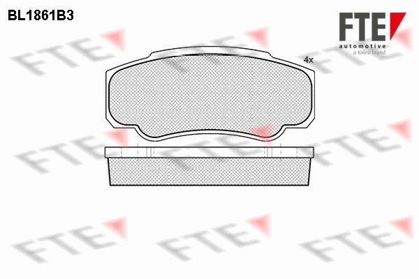 Stabdžių trinkelių rinkinys, diskinis stabdys FTE 9010442