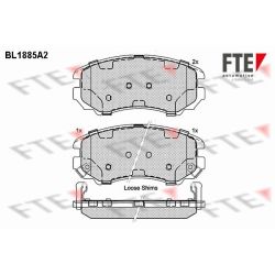 Stabdžių trinkelių rinkinys, diskinis stabdys FTE 9010470