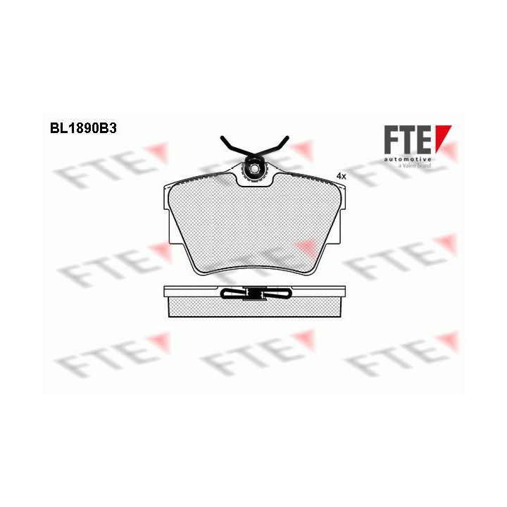 Stabdžių trinkelių rinkinys, diskinis stabdys FTE 9010475