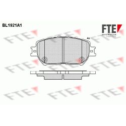 Stabdžių trinkelių rinkinys, diskinis stabdys FTE 9010507