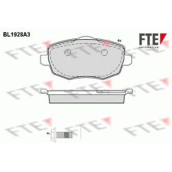 Stabdžių trinkelių rinkinys, diskinis stabdys FTE 9010516