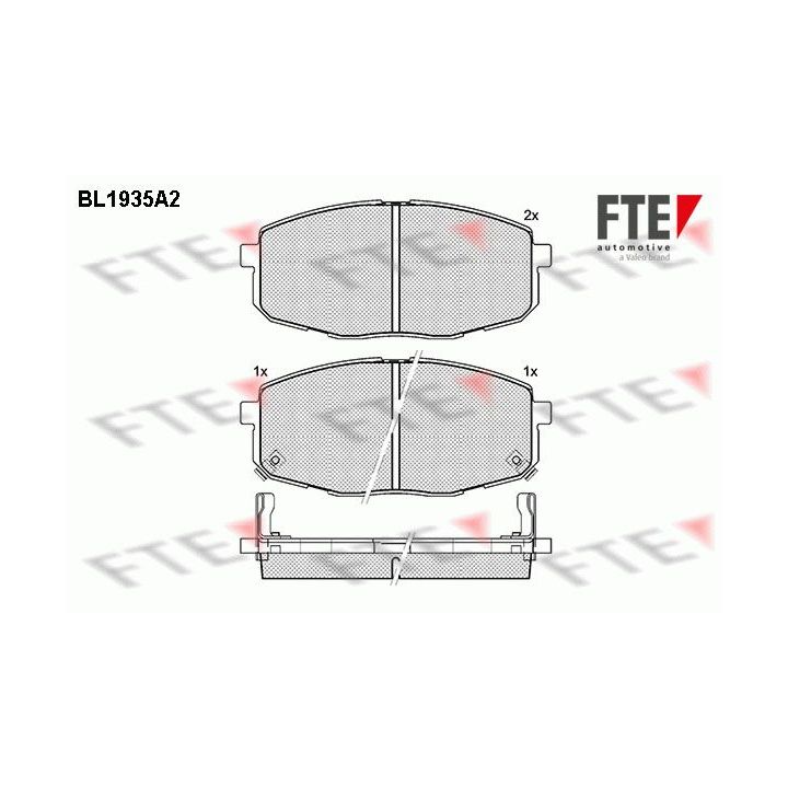 Stabdžių trinkelių rinkinys, diskinis stabdys FTE 9010525