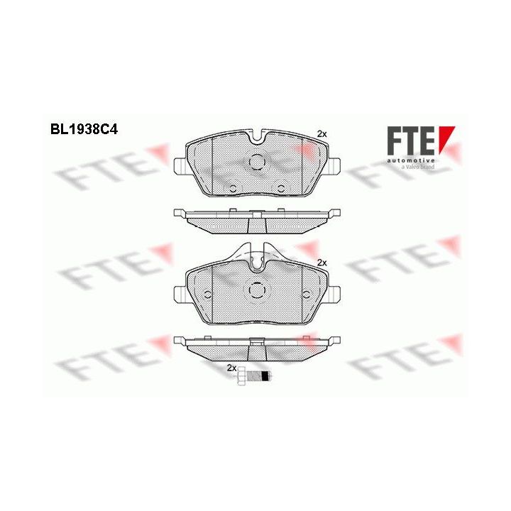 Stabdžių trinkelių rinkinys, diskinis stabdys FTE 9010530