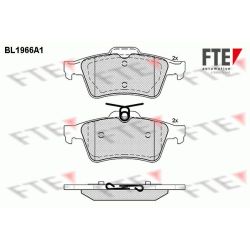 Stabdžių trinkelių rinkinys, diskinis stabdys FTE 9010548