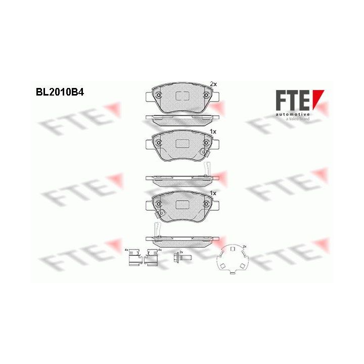 Stabdžių trinkelių rinkinys, diskinis stabdys FTE 9010597