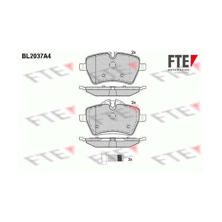 Stabdžių trinkelių rinkinys, diskinis stabdys FTE 9010622