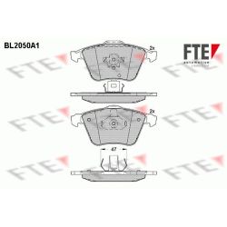 Stabdžių trinkelių rinkinys, diskinis stabdys FTE 9010636