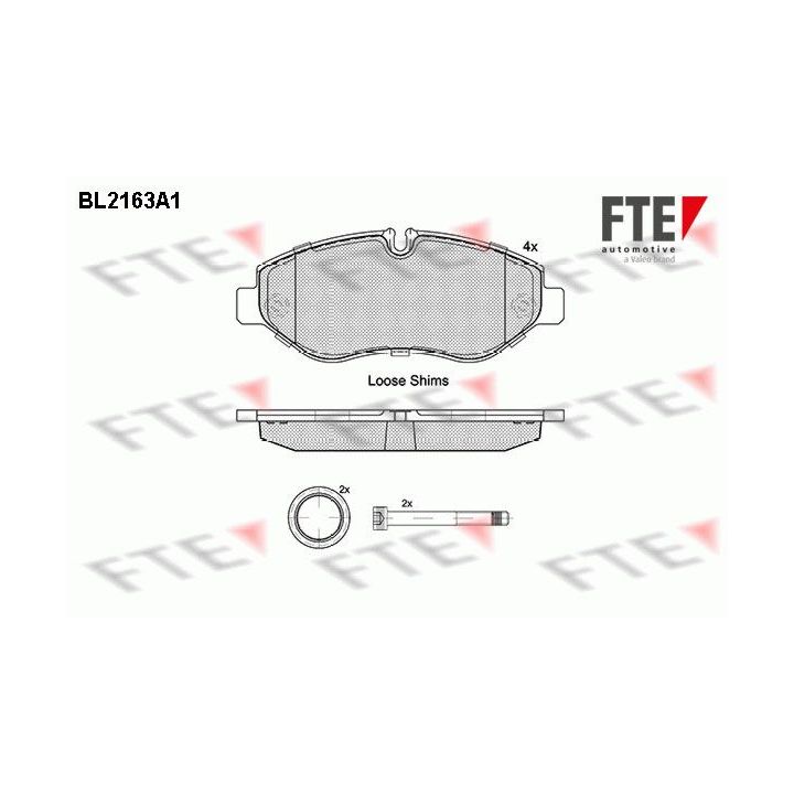 Stabdžių trinkelių rinkinys, diskinis stabdys FTE 9010686