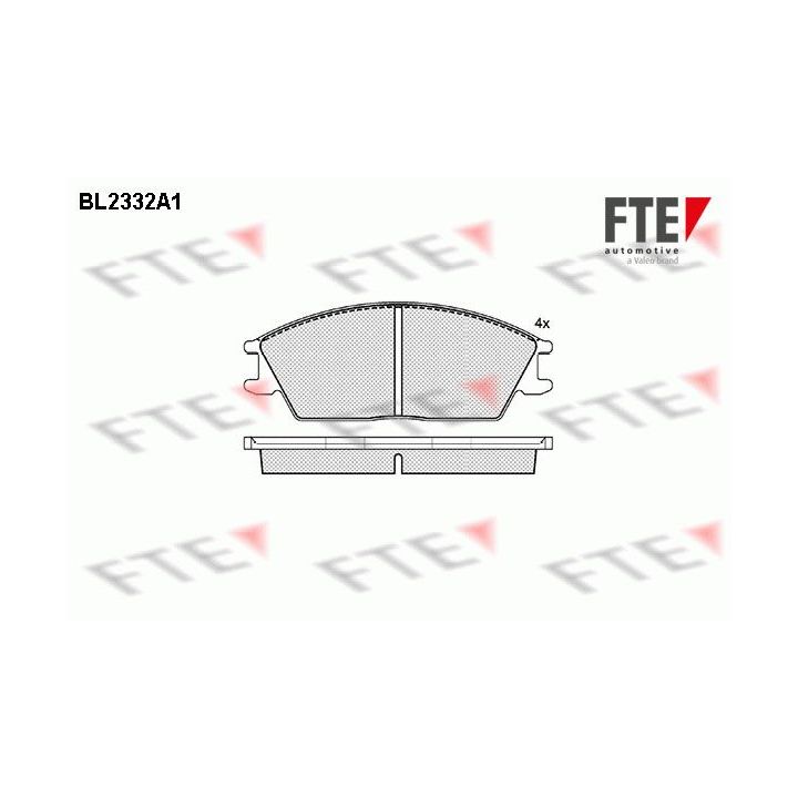 Stabdžių trinkelių rinkinys, diskinis stabdys FTE 9010703