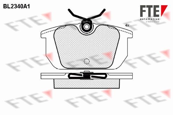 Stabdžių trinkelių rinkinys, diskinis stabdys FTE 9010705