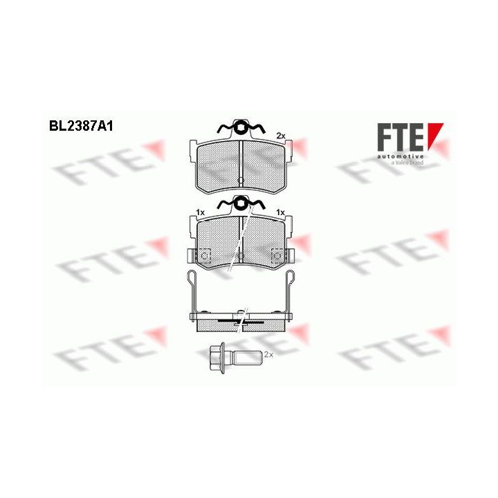 Stabdžių trinkelių rinkinys, diskinis stabdys FTE 9010717