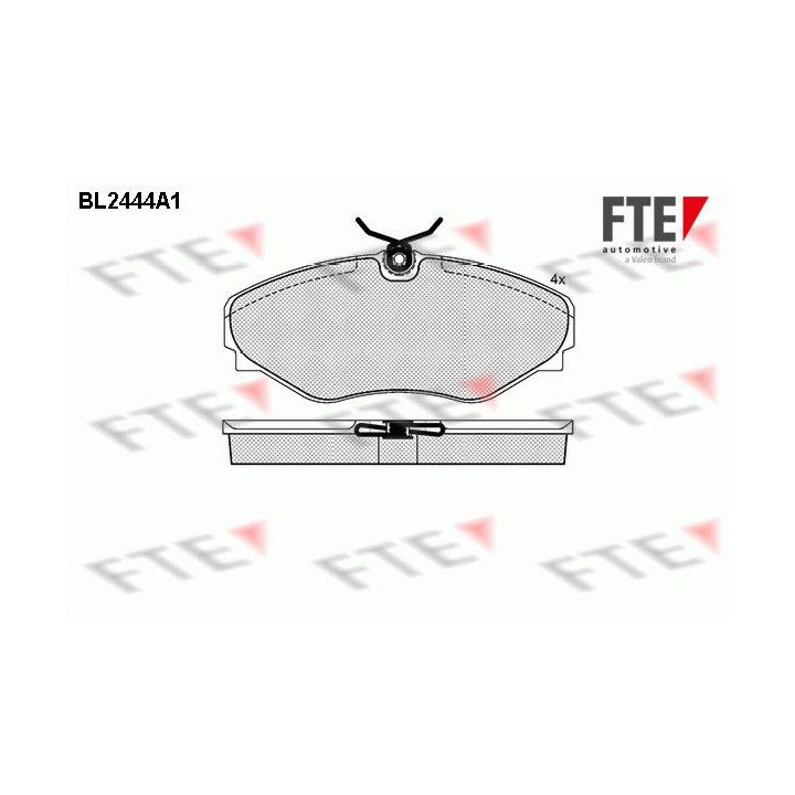 Stabdžių trinkelių rinkinys, diskinis stabdys FTE 9010739