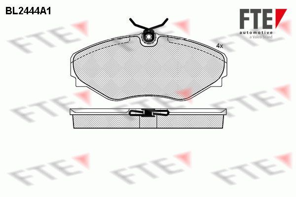 Stabdžių trinkelių rinkinys, diskinis stabdys FTE 9010739