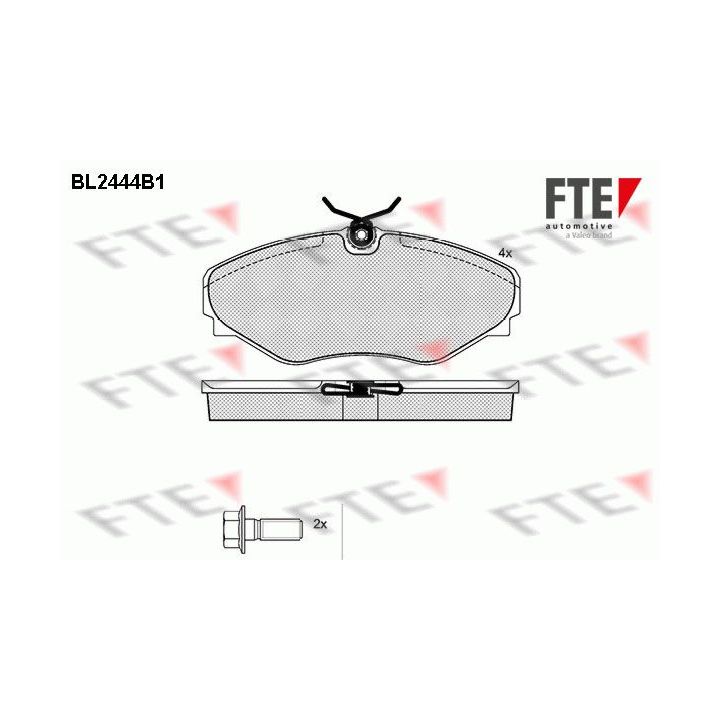 Stabdžių trinkelių rinkinys, diskinis stabdys FTE 9010740