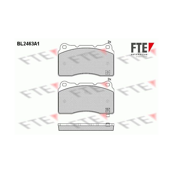 Stabdžių trinkelių rinkinys, diskinis stabdys FTE 9010748