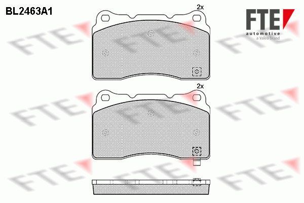 Stabdžių trinkelių rinkinys, diskinis stabdys FTE 9010748