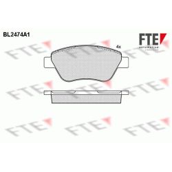 Stabdžių trinkelių rinkinys, diskinis stabdys FTE 9010753