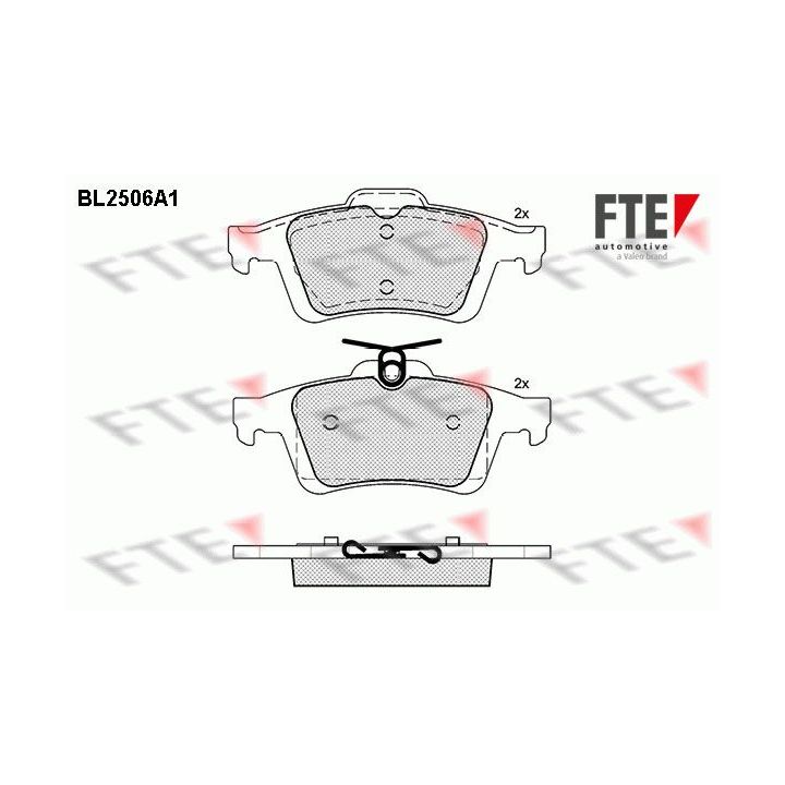 Stabdžių trinkelių rinkinys, diskinis stabdys FTE 9010769