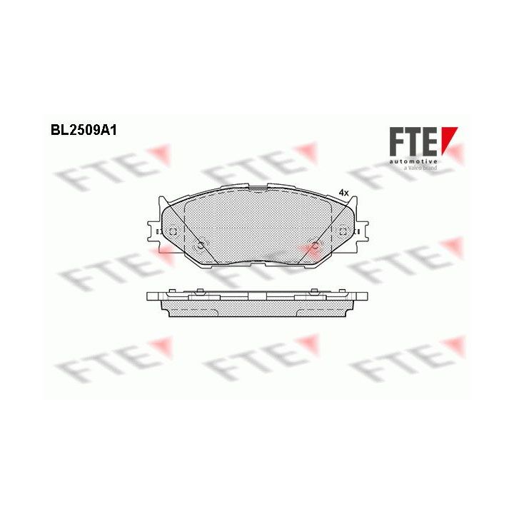 Stabdžių trinkelių rinkinys, diskinis stabdys FTE 9010771