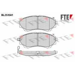Stabdžių trinkelių rinkinys, diskinis stabdys FTE 9010787