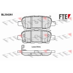 Stabdžių trinkelių rinkinys, diskinis stabdys FTE 9010793
