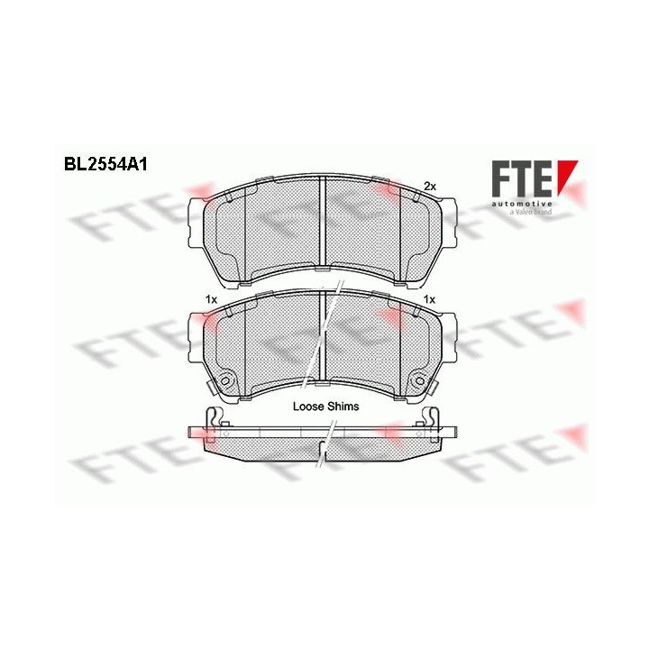 Stabdžių trinkelių rinkinys, diskinis stabdys FTE 9010808
