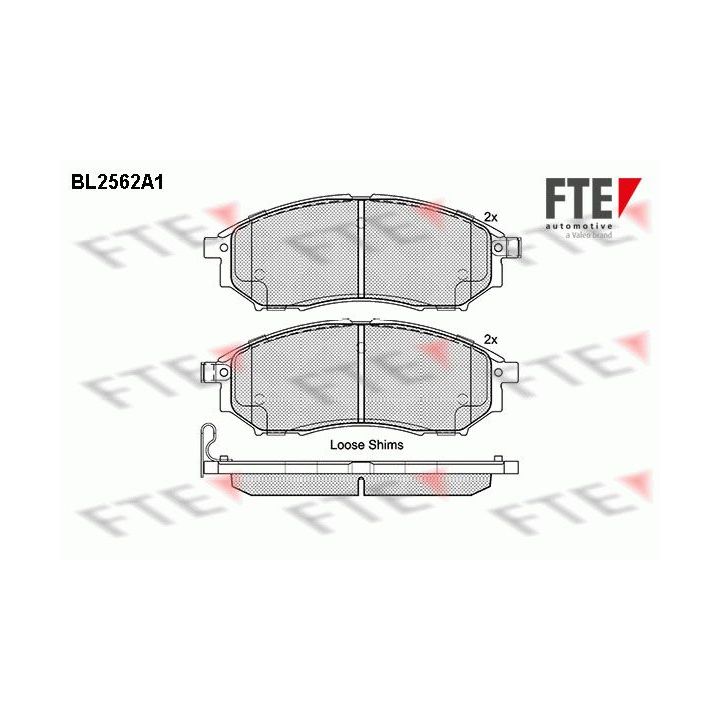 Stabdžių trinkelių rinkinys, diskinis stabdys FTE 9010813