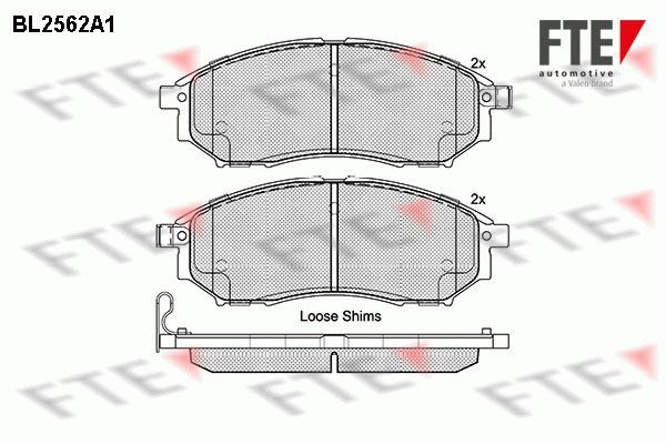 Stabdžių trinkelių rinkinys, diskinis stabdys FTE 9010813
