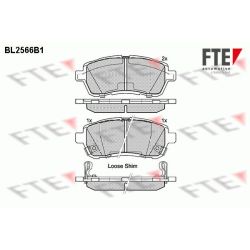 Stabdžių trinkelių rinkinys, diskinis stabdys FTE 9010818