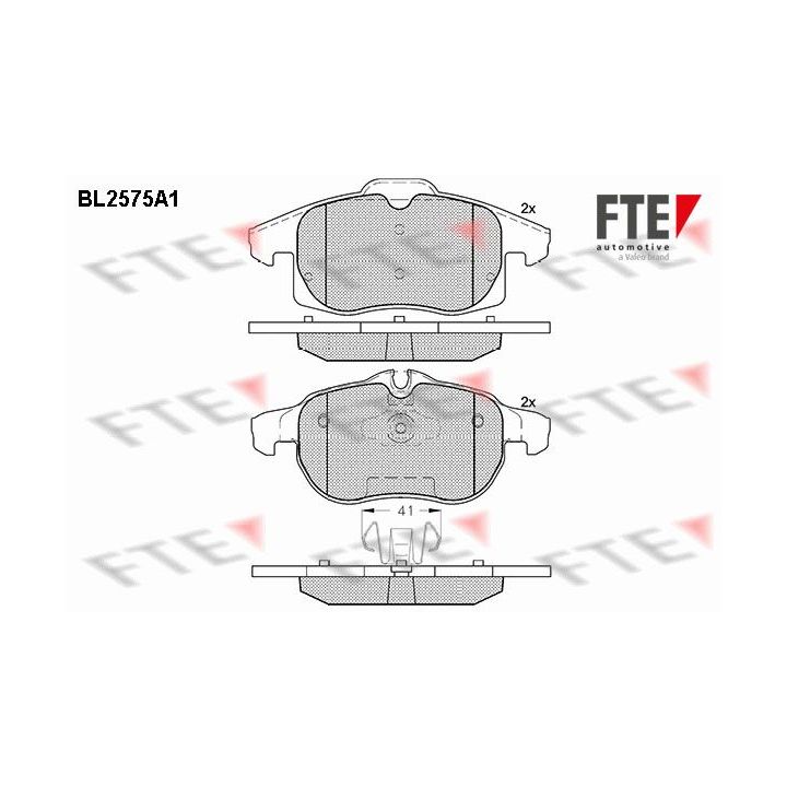 Stabdžių trinkelių rinkinys, diskinis stabdys FTE 9010826