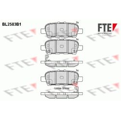 Stabdžių trinkelių rinkinys, diskinis stabdys FTE 9010834